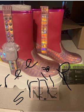Cape Robbin Holographic Pink Platform Sneakers